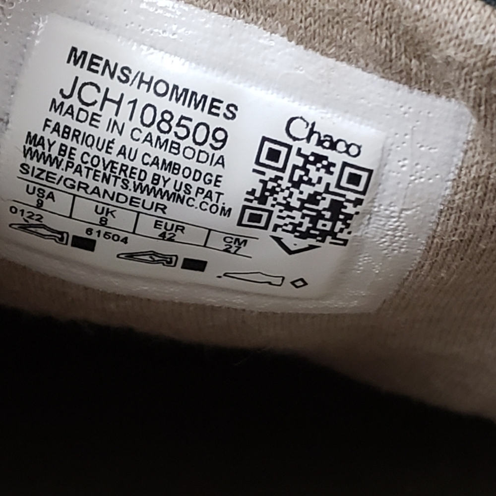 Chaco Men's Green and Brown Patterned Casual Sneakers - Picture 5 of 6